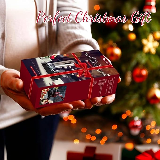 Electric Wine Opener,Rechargeable Automatic Wine Opener Corkscrew Opener Set With Wine Stopper, Foil Cutter, Wine Aerator,Storage Base & USB-C Cable Christmas Gifts for Wine Lovers