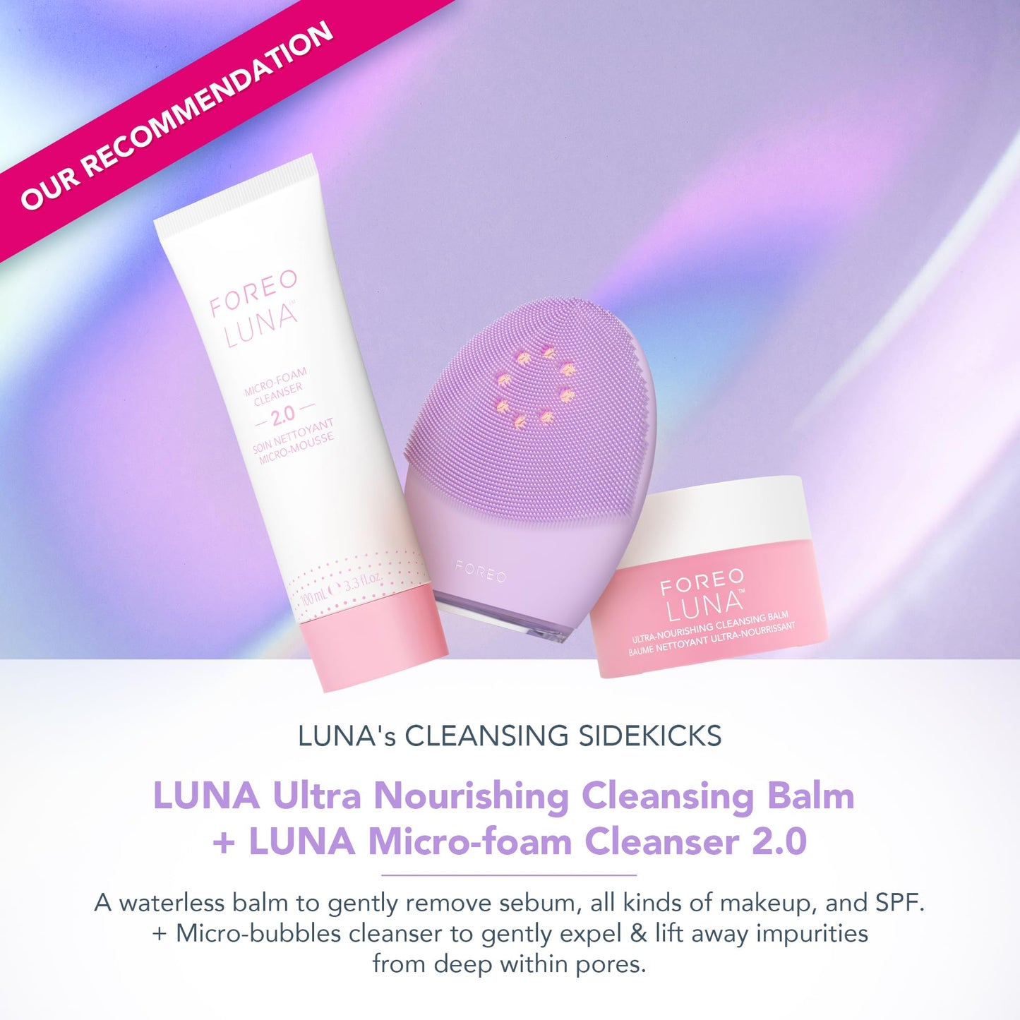 FOREO Luna 4 Plus Facial Cleansing Brush - Red Light Deep Thermo Cleansing - Anti Aging Microcurrent Facial Device - Sensitive S