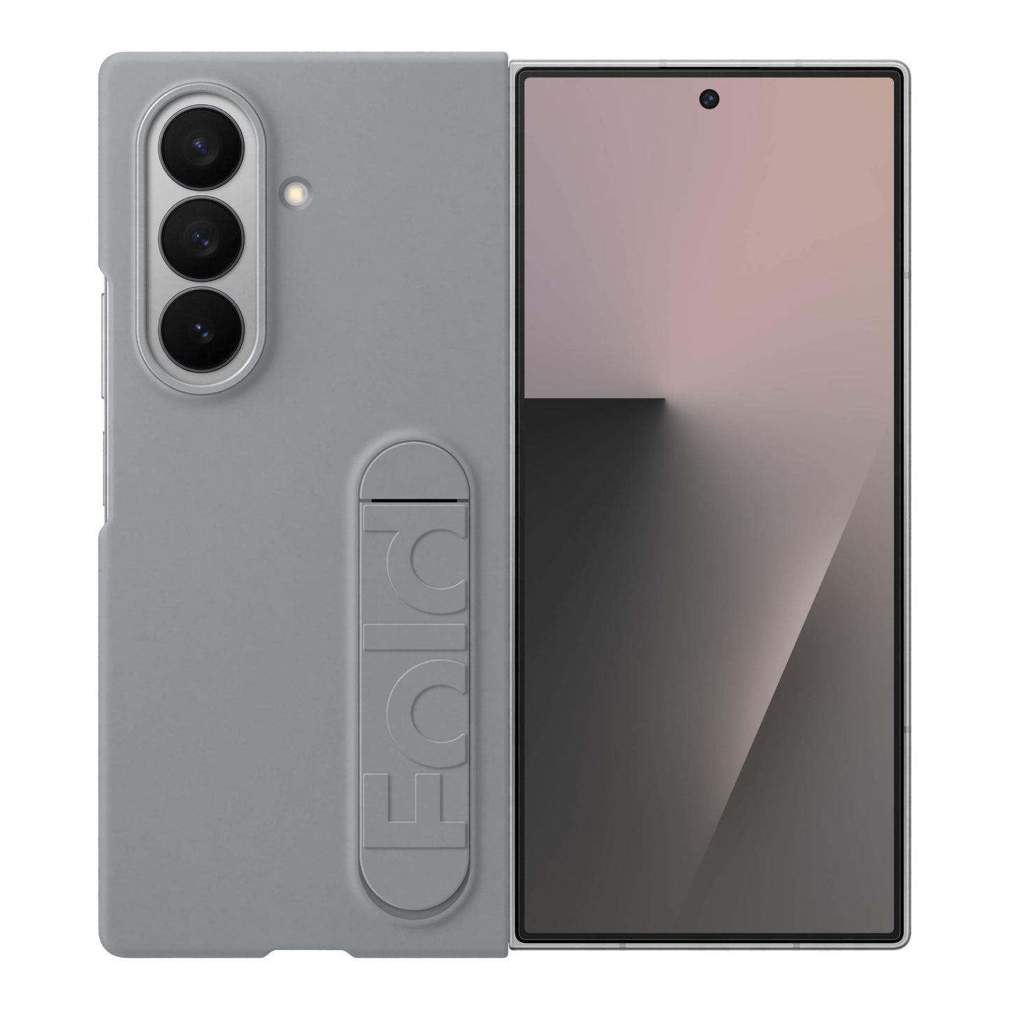 Samsung Galaxy Z Fold7 Silicone Phone Case, Protective Cover With Stand, Secure Grip, Soft, Comfortable Design, Us Version, Gray