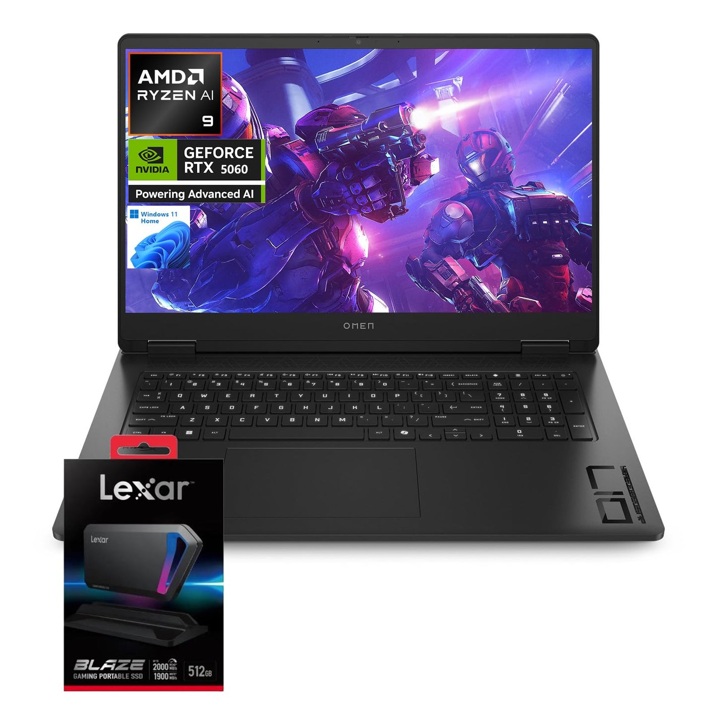 Hp Omen 17.3 Rtx 5060 Ai Gaming Laptop, Fhd Ips 144Hz, Amd Ryzen Ai 9 365(Beats Intel I9), Nvidia Rtx 5060, 64Gb Ddr5, 4Tb Ssd,