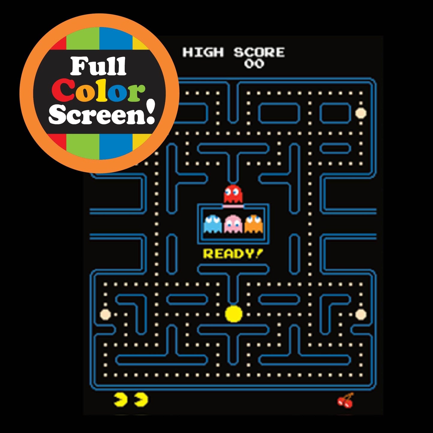 Arcade Classics Pac-Man - Retro Mini Arcade Game, Full Color Screen, Classic Handheld Electronic Game Console, 90s Toy, Great Gift for Kids 8+