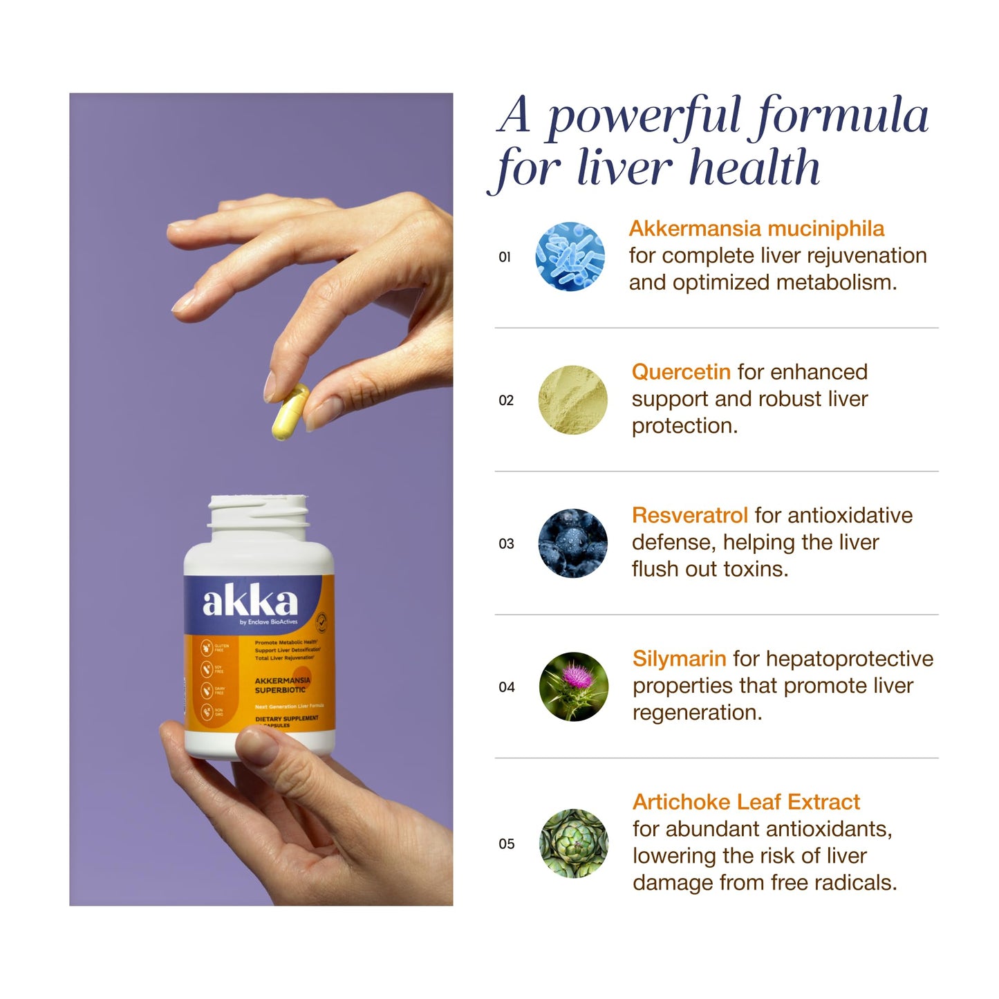 Akka Premium Liver Cleanse Detox & Support Superbiotic - 2pack: Detox, Regeneration, & Restoration Liver Support Supplement with Bioavailable Pasteurized Akkermansia | Vitality | Metabolism | Immunity