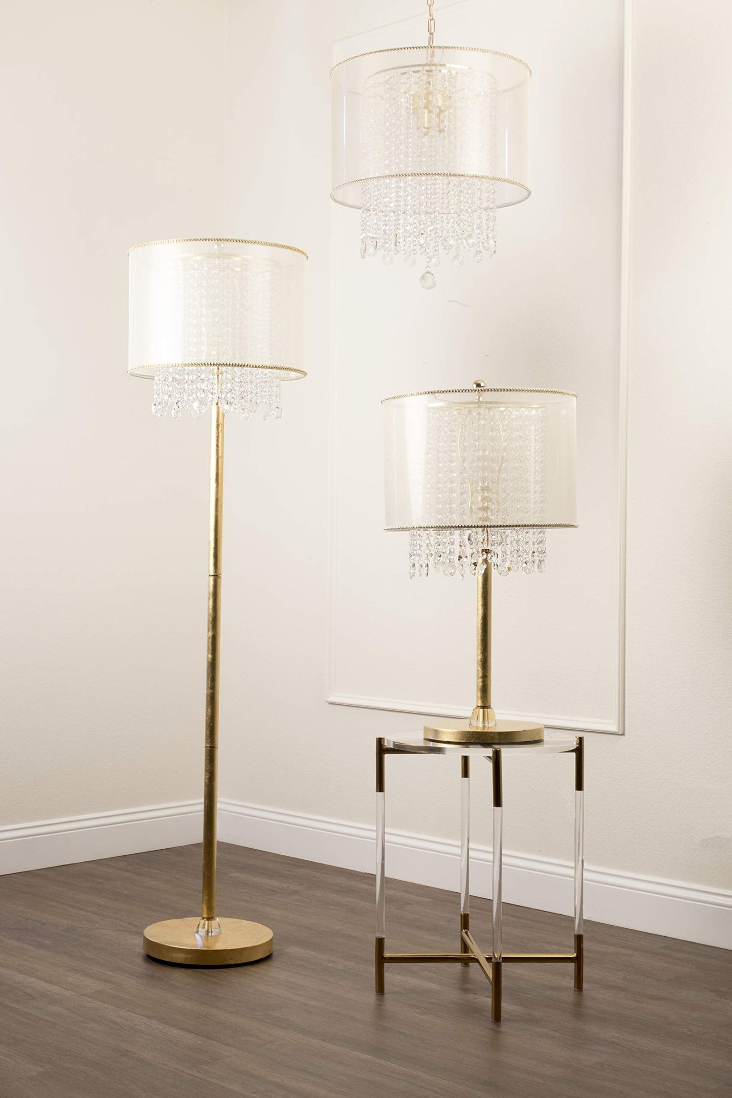 Ok Lighting Bhavya Ceiling Lamp 19 H Metal Gold Ok-5154H