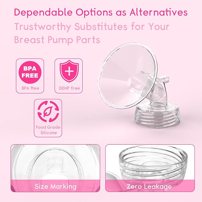 Breast Pump Parts，Replacement Pump Parts for Spectra S1/S2/9 Plus, Not Original Accessories, Flange Inserts Kits Sets(24MM*2)