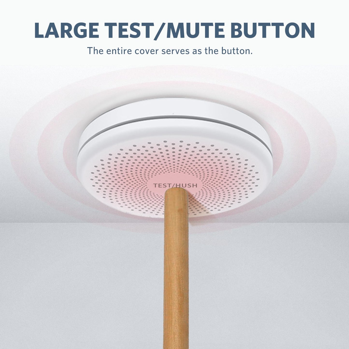 3 Pack Combination Smoke and Carbon Monoxide Detector Alarm, HATHEPHS 10-Year Battery Dual Sensor Fire & CO Alarm with Large Test/Silence Button, Adhesive & Screws Included