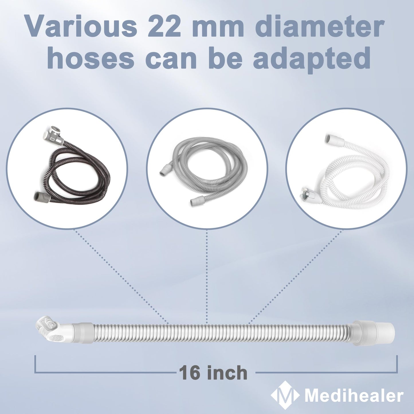 2 Packs Replacement Tube for Airfit N20,FSA HSA Eligible, Replacement Short Tube Compatible with N20, Great Value CPAP Supplies by Medihealer.