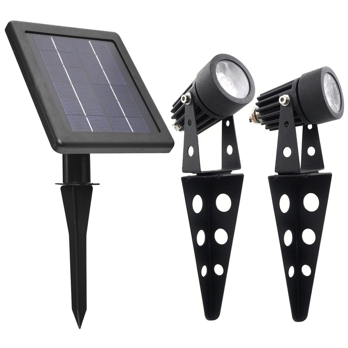 Solar Light Mart Mini 50X Led Spotlight - Warm White, Black, Aluminium, 60-100 Lumen For Outdoor Garden & Landscape Lighting