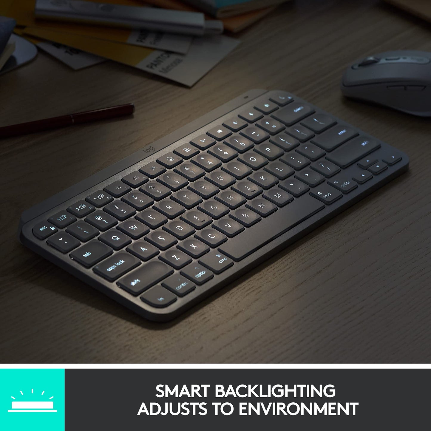 Logitech Mx Keys Mini Minimalist Wireless Illuminated Keyboard, Compact, Bluetooth, Backlit, Usb-C, Compatible With Apple Macos,