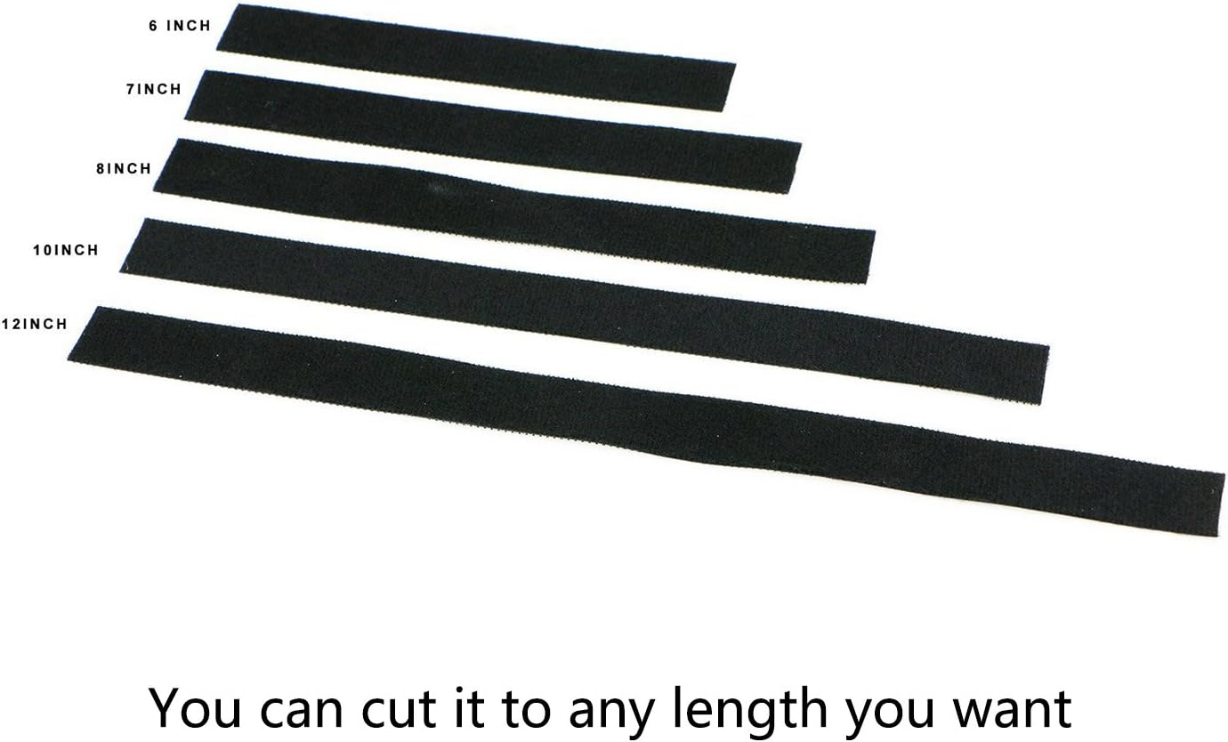 Reusable Fastening Tape Cable Ties 3/4 Inch Double Side Hook Roll (10 Yard, Yellow)