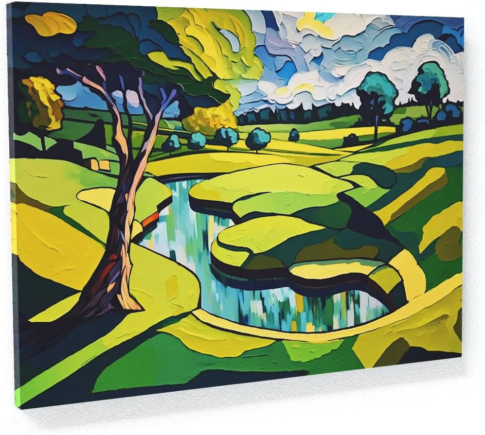 Sense Canvas Golf Course 20 Canvas Art - Home Decor Wall Art Print Poster Painting X-Large 48x36 / 1.5"