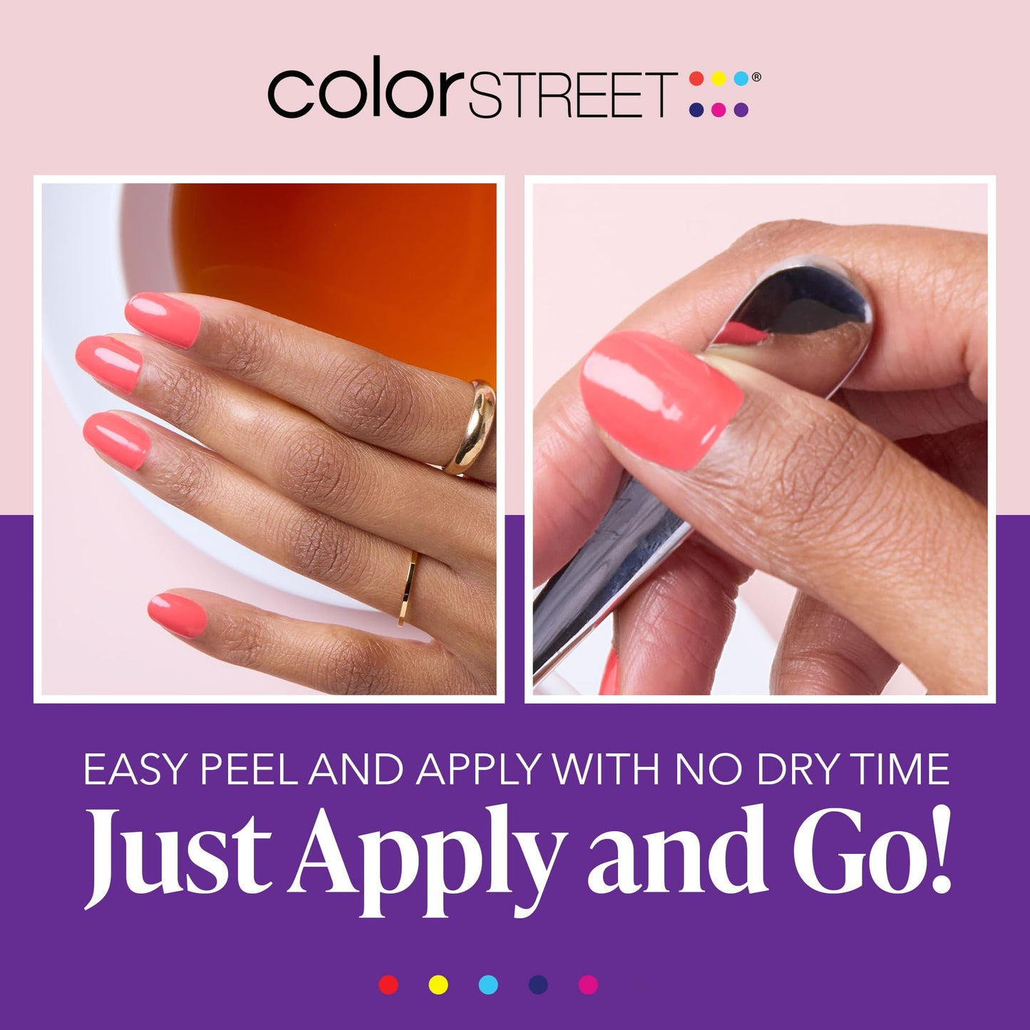 Color Street Peach Tea Nail Strips