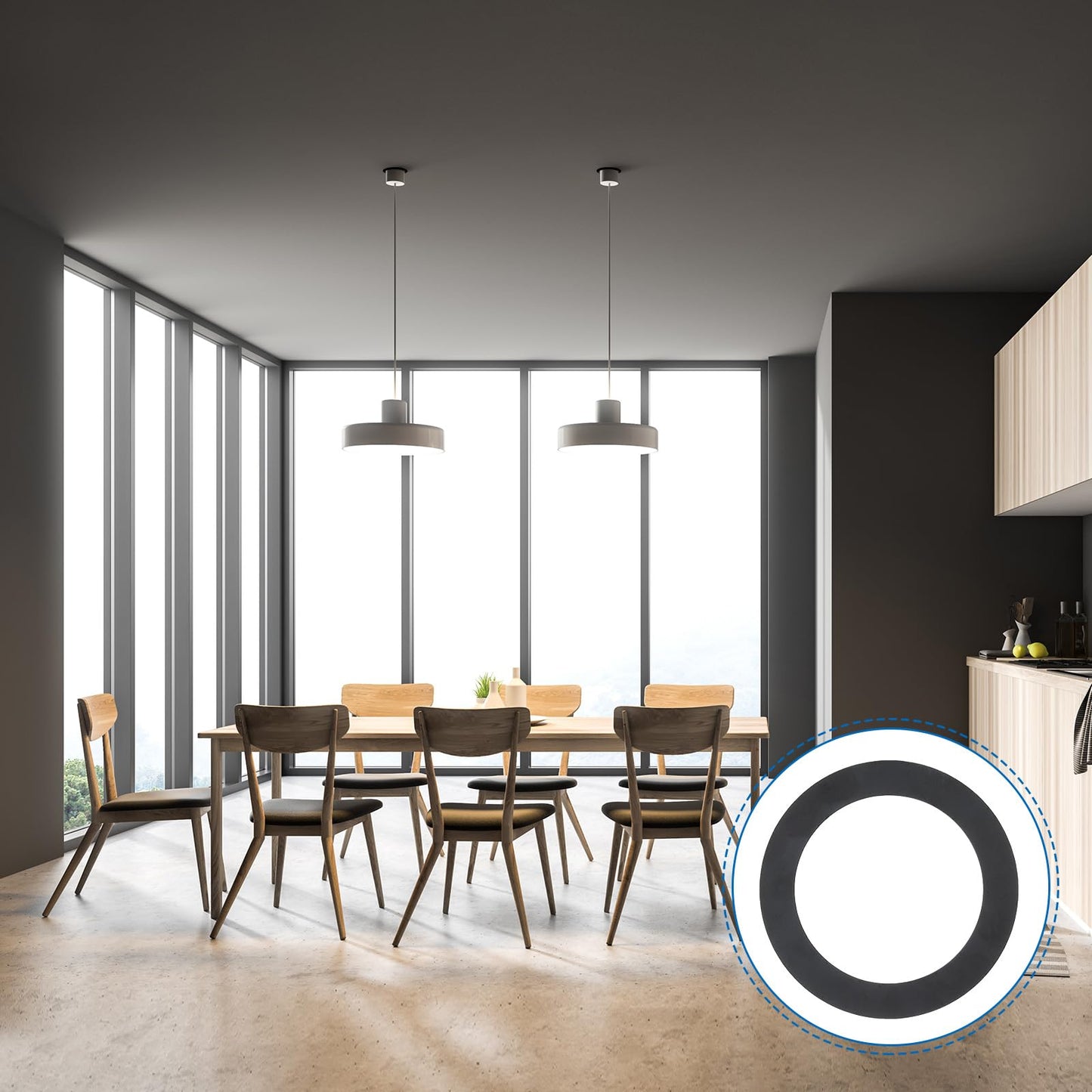 Patikil 2.99 Id 4.13 Od Light Trim Ring  Black Goof Ring Matte Circular Light Cover Lighting Fixture For Ceiling Wall Recessed Can Downlights