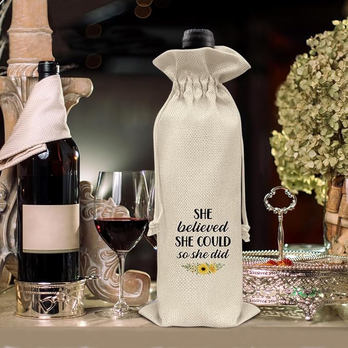HOIJAUMAI Graduation Gifts for Women Her Graduation Gifts for Daughter Sister Granddaughter Pairs Well with Graduating Wine Bag Graduation Wine Gift Bags