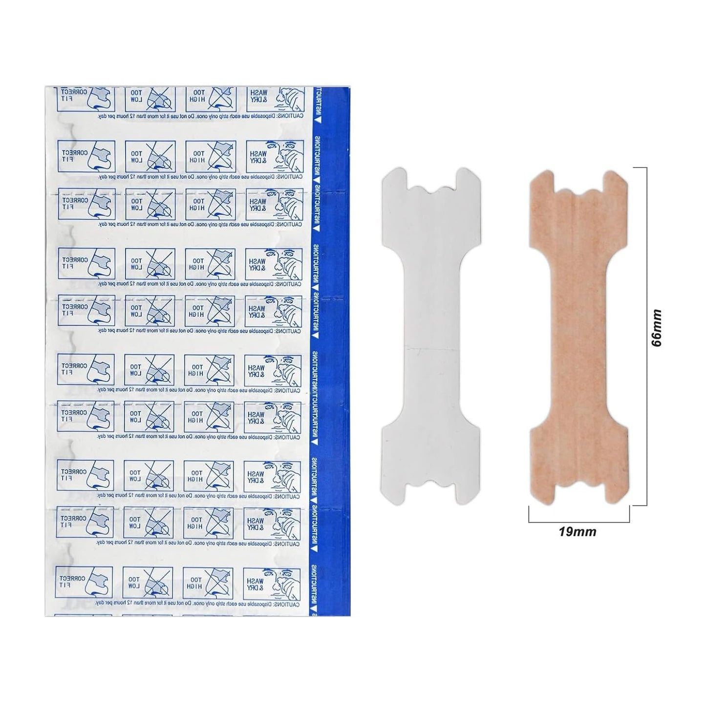 Debaishi 60-300 Count Nasal Strips for Men and Women(66mm*19mm) (110)