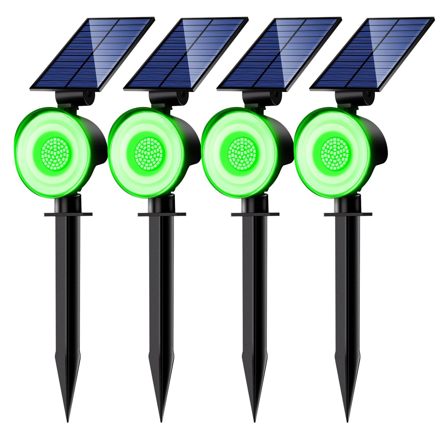 nipify 4 Pack Solar Lights Outdoor Waterproof, 53 LED Solar Spot Lights with 3 Modes Landscape Spotlights for Outside Garden Yard Trees