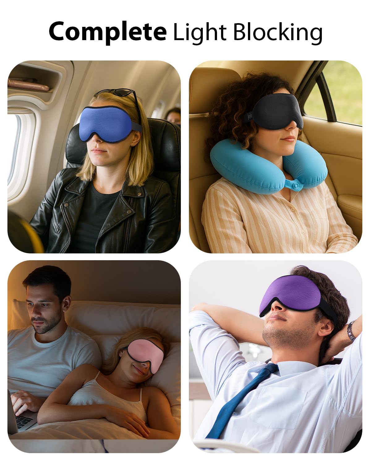 MABAO Weighted Eye Mask for Sleeping, Blackout 3D Contoured Sleep Mask with Adjustable Strap for Women Men, Memory Foam Gentle Pressure Relief Comfort Eye Cover Blindfold for Insomnia & Travel - Brown