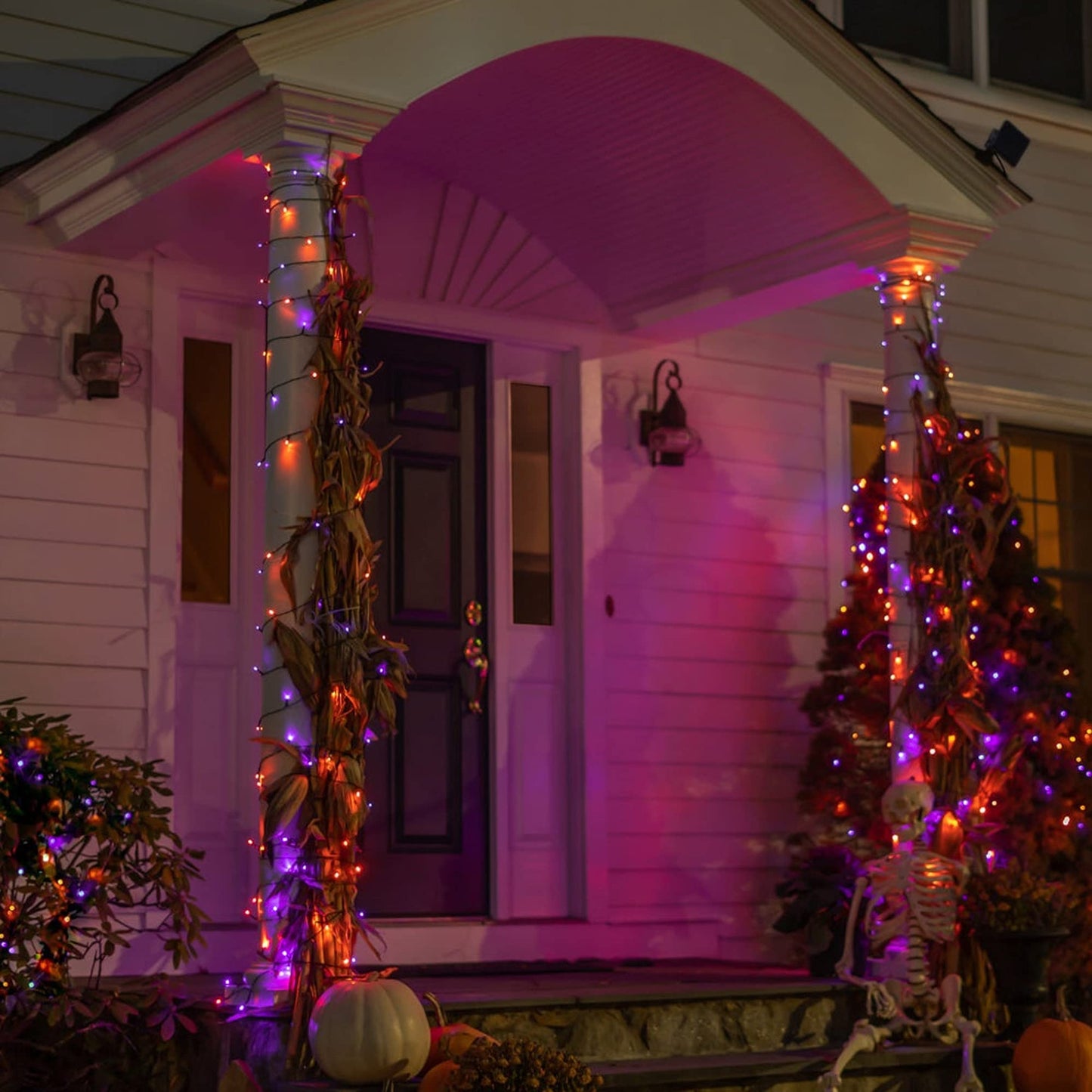 Dazzle Bright 300 LED String Lights, 100FT, Purple & Orange, 8 Lighting Modes, Halloween Decorations, Model HB-300COI