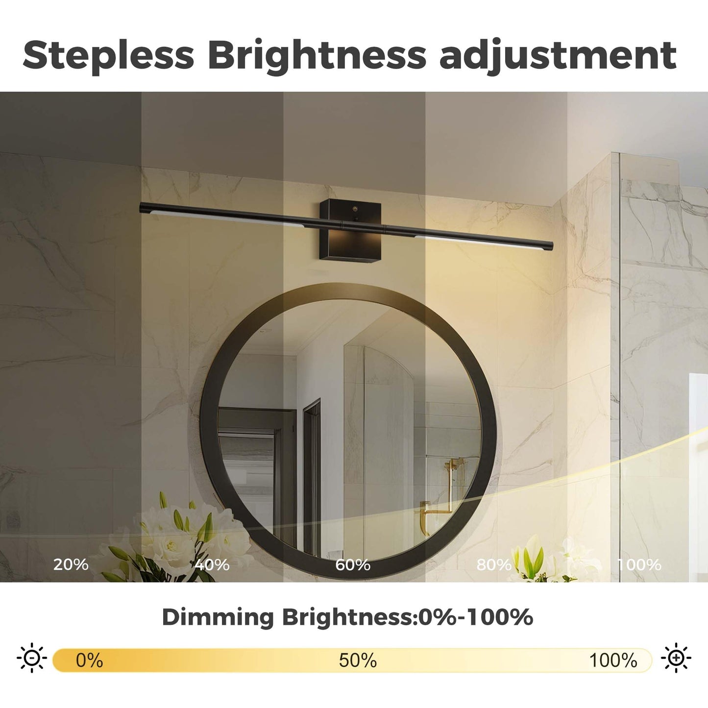 DORESshop Battery Operated Wall Sconces Set of 2, Dimmable, Black, 29 Inch, Metal, Wireless Rechargeable Lights for Bedroom, Living Room