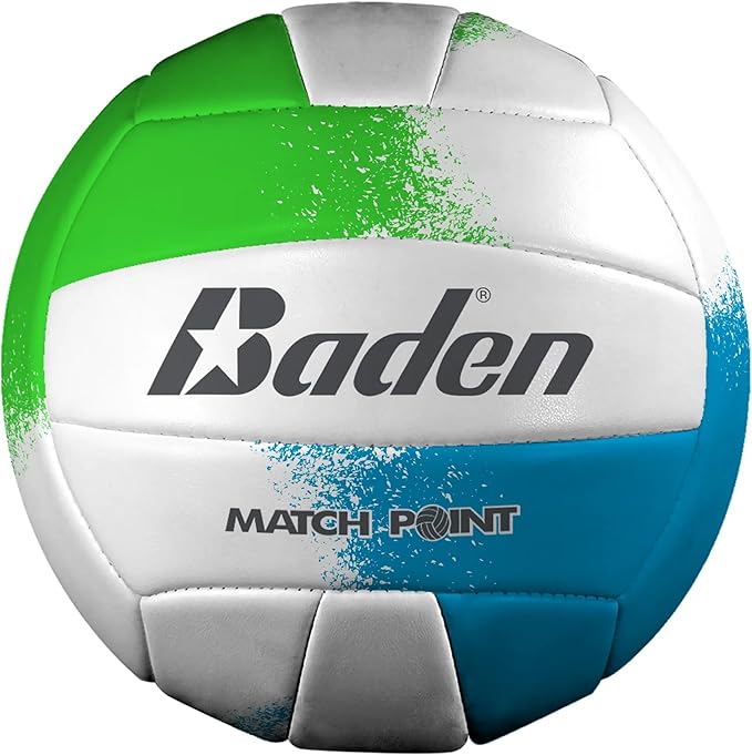 Baden Match Point Cushioned Synthetic LeatherOutdoor Recreation Backyard Volleyball + College Camp Ball All Ages Official ...