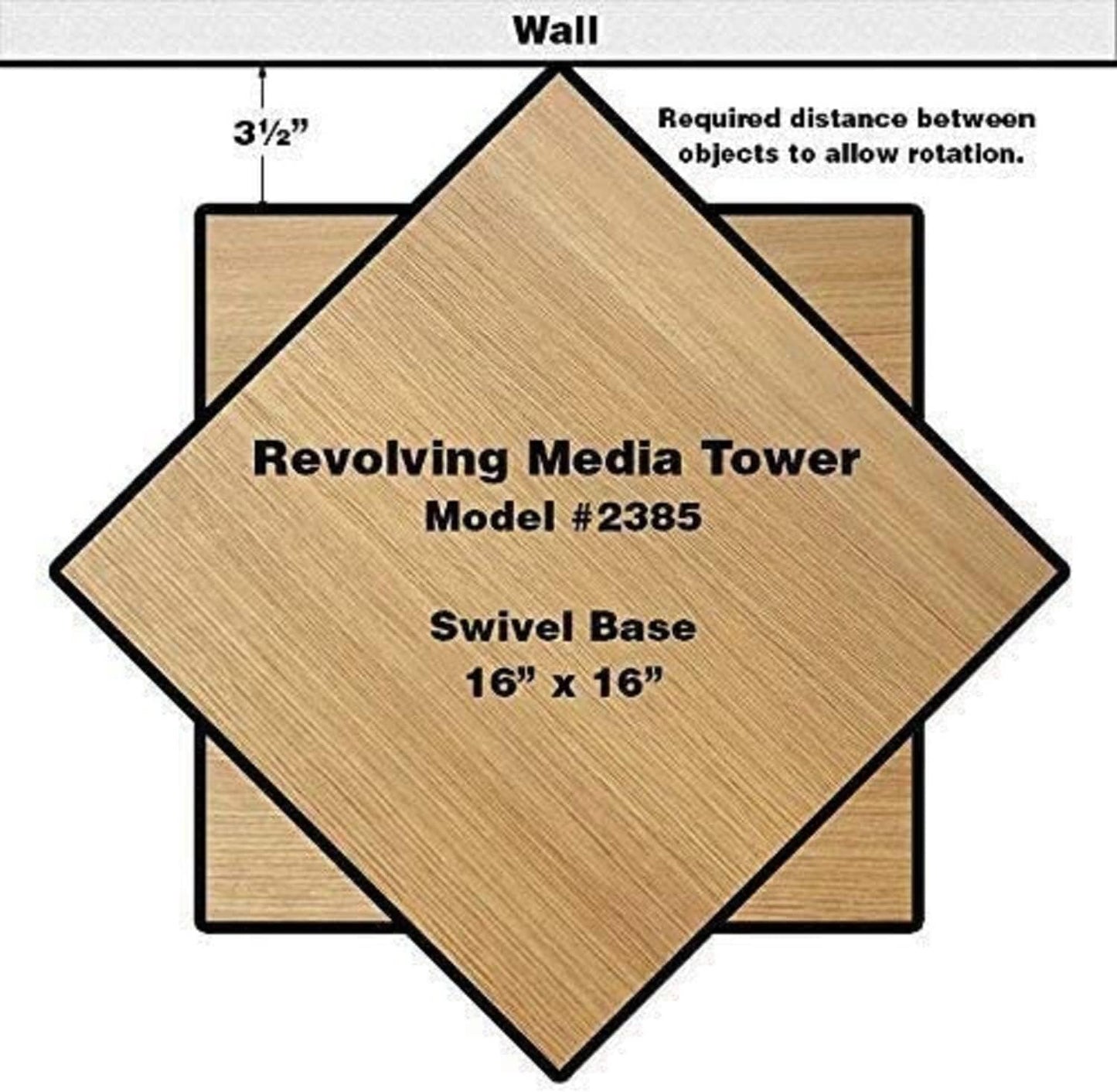 Venture Horizon Revolving Media Tower 600 Oak
