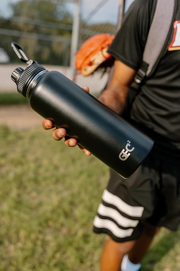 40oz Stainless Steel Water Bottles Leak Proof Vacuum Insulated Water Bottle Thermos Flask Sport Water Bottle (Deep Blue)