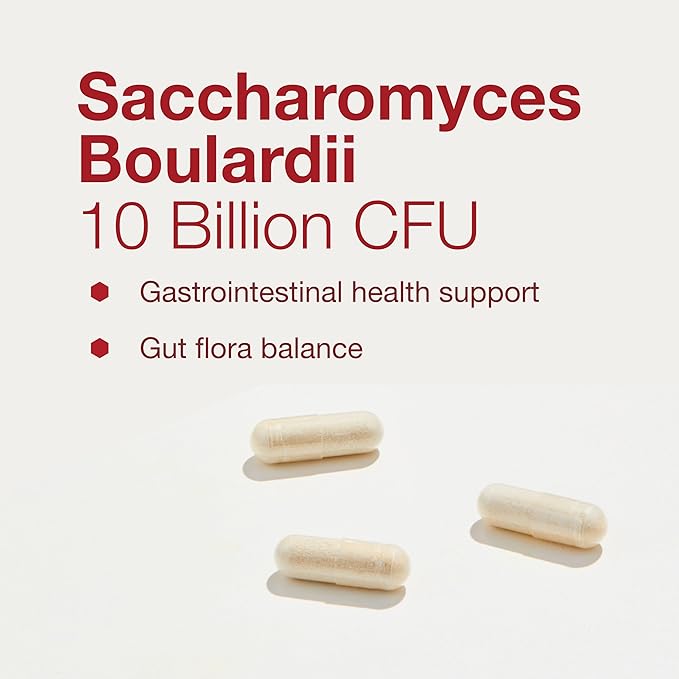 PROTOCOL FOR LIFE BALANCE Saccharomyces Boulardii - 10 Billion CFU - Probiotic Supplement - Support Gut Health & Digestive Health - Relieves Occasional Diarrhea - Halal & Kosher - 60 Veg Caps