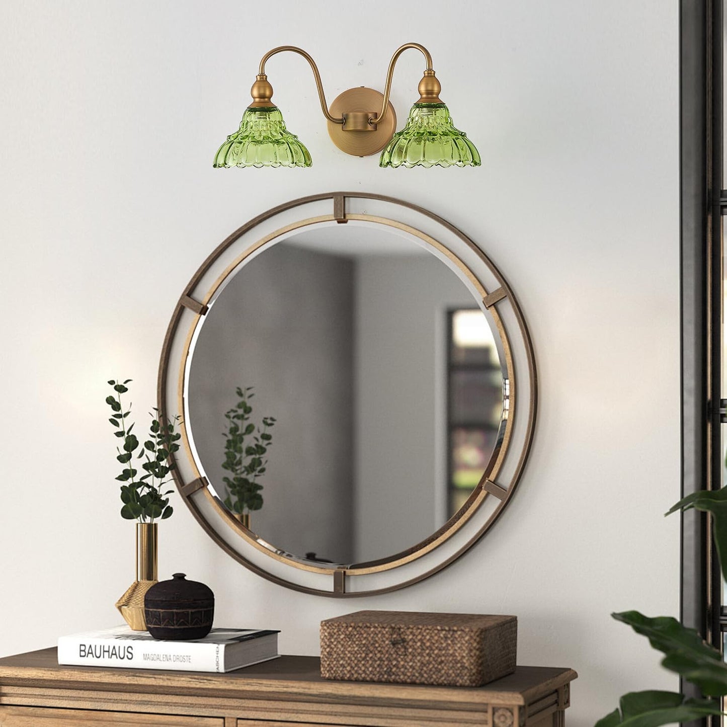 Tlolgt Vintage 2 Light Bathroom Vanity Light Bedroom Green Wall Sconces Vanity Lighting Fixtures Hallway Wall Light Fixtures Bathroom Lighting Fixtures Over Mirror