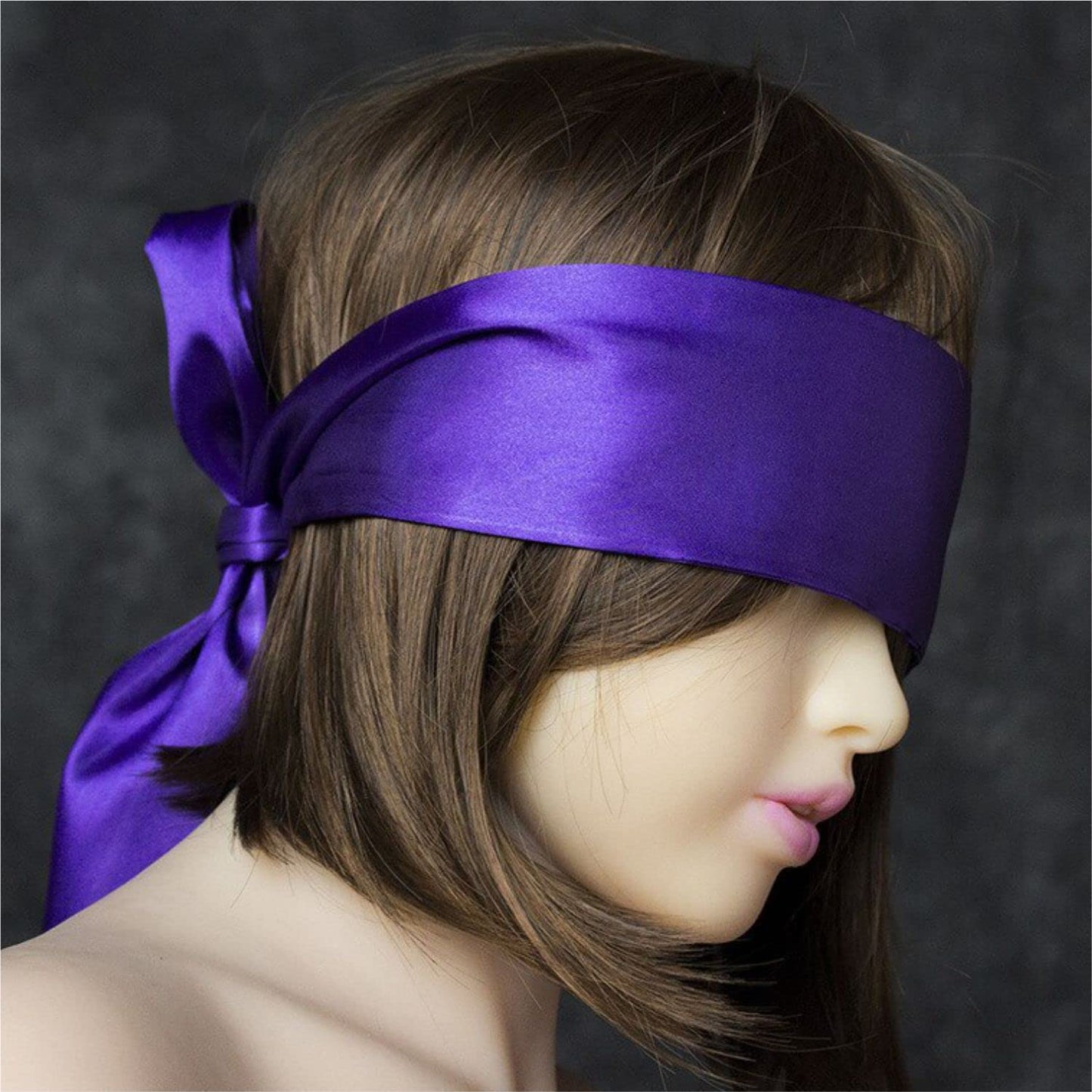 Lang Horn 2 pcs Silk Satin Blindfold Eye Mask Sleep Mask Soft Satin Eye Cover Silk Sleeping mask Valentine Gift 155cm / 62” (2 Pc Black)