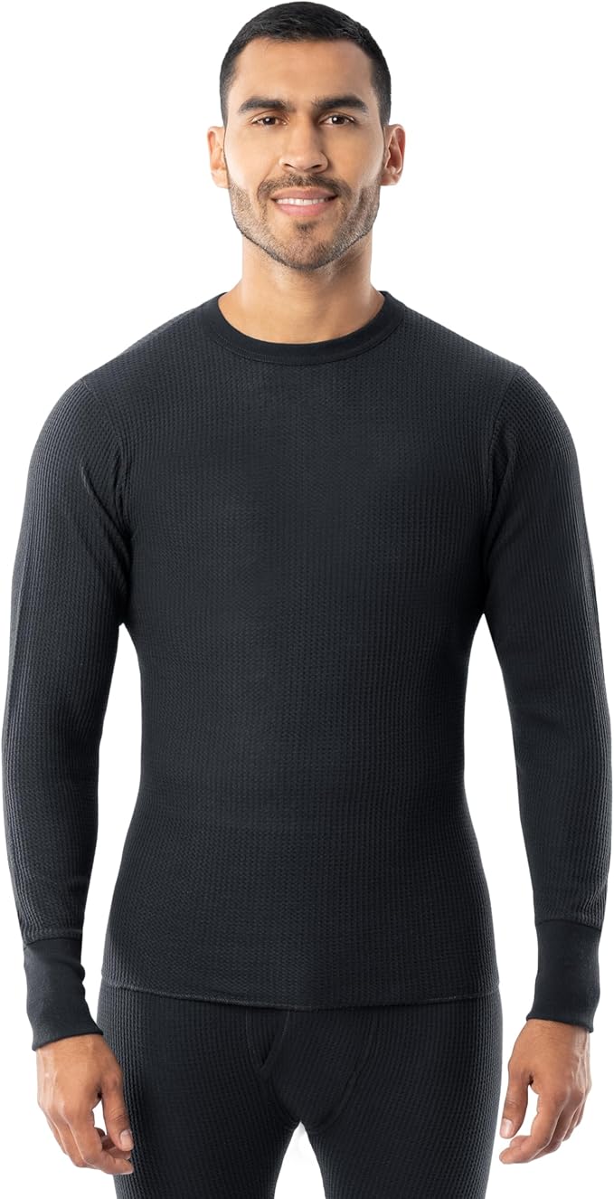 Indera Men's Heavyweight Cotton Waffle Thermal Underwear Crew Top