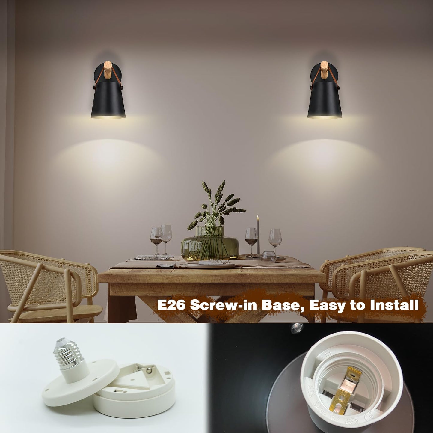 Troconce Battery Operated Wall Sconces Set Of Two  Dimmable Battery Powered Wall Sconces Lamp  Black Cordless Wall Sconce With Remote Control  Indoor Wireless Wall Mounted Lamp For Bedroom Living Room