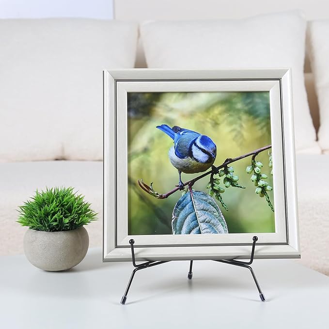 6-Pack Upgraded Anti-Slip Plate Stands for Display, 4/6/8 Inch Decorative Iron Plate Holders, Easel, Frame, Book, Card, Plaque, Picture Display Stands