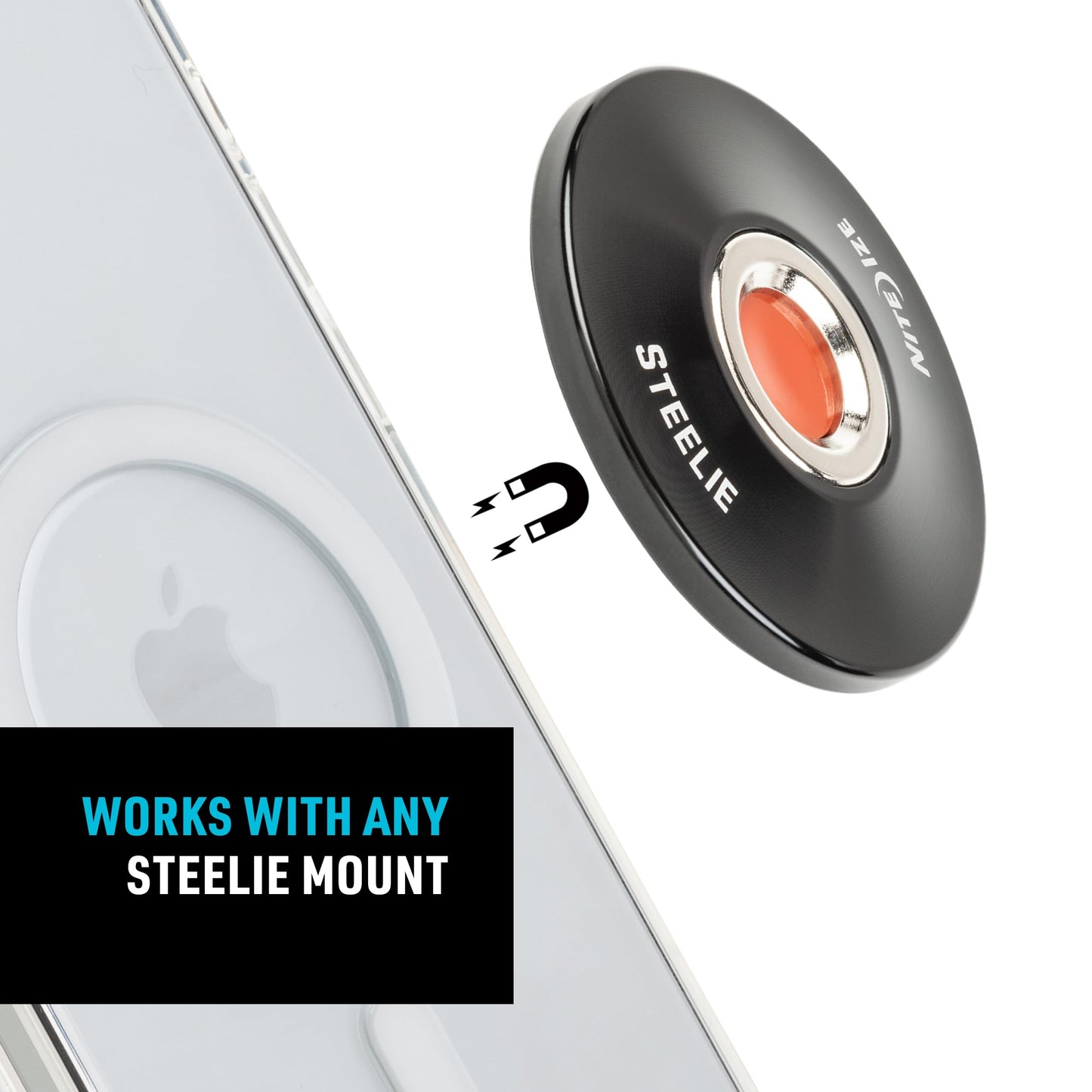 Nite Ize Steelie Orbiter Plus Magnetic Socket And Metal Ring - Car Dashboard With Magnetic Mount - Sturdy Dashboard Mount For Ce