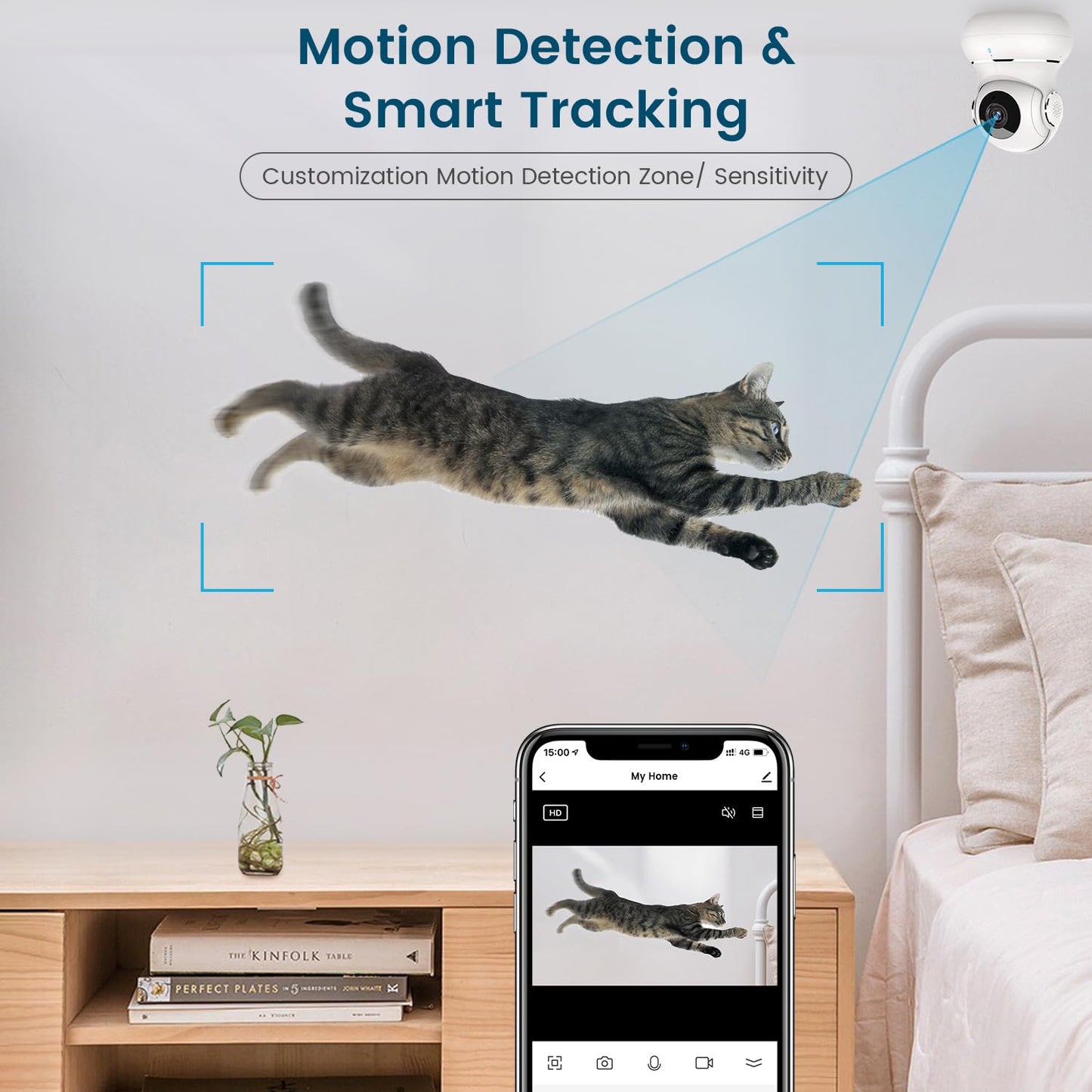 Litokam Security Camera Indoor 2K, 360 Pan/Tilt Cameras For Home Security With Motion Detection, Baby Monitor For Pet/Dog With N