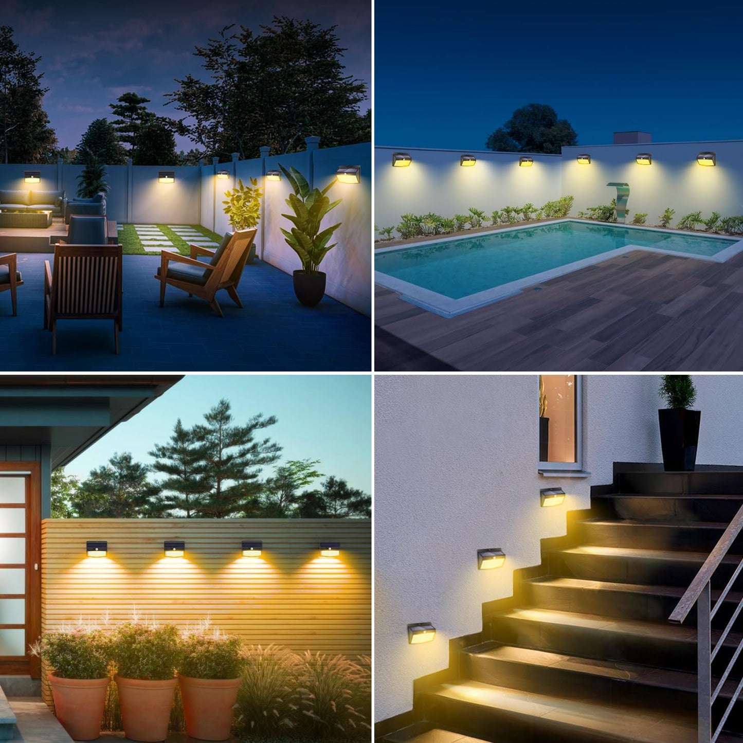 Peasur Solar Motion Sensor Outdoor Lights, 138 LED, 10 Pack, Waterproof, Black-Warm, Model B0C8M66P9L