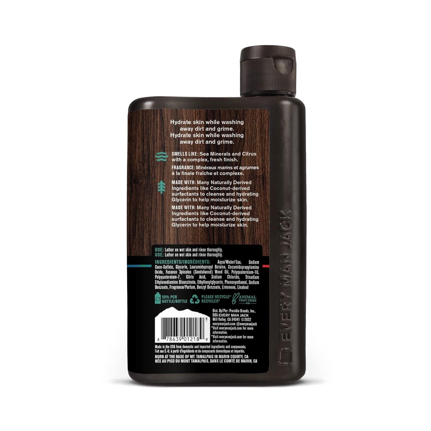 Every Man Jack Body Wash Variety Box - Includes Four Body Washes with Clean Ingredients & Incredible Scents - Round Out His Routine with Sandalwood, Cedarwood, Juniper Sage, & Sea Salt Body Washes