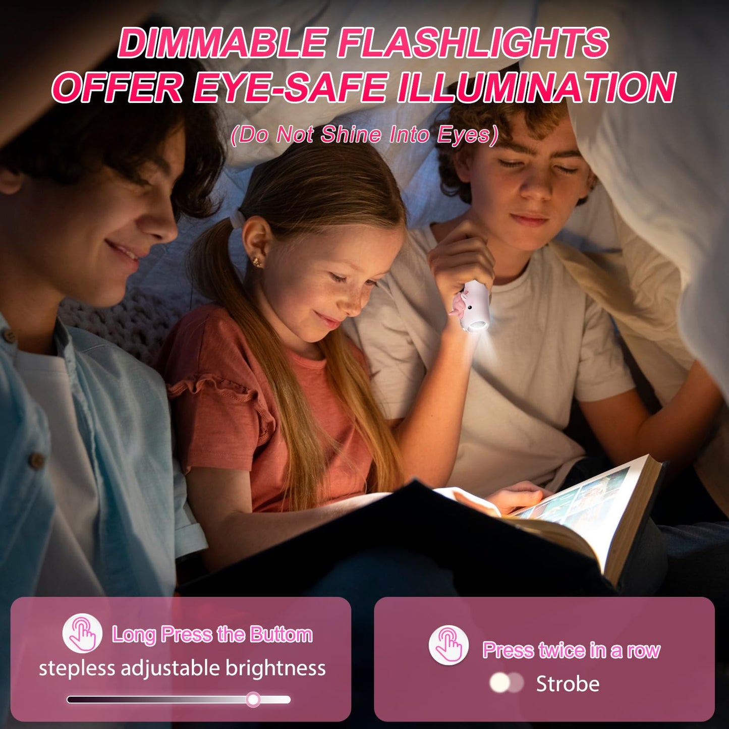 Tremdwoto Toddler Flashlight  Cute Unicorn Kids Flashlight For Girls & Boys  Rechargeable Led Flashlight For Camping & Outdoor Adventures  Ideal Christmas Gift For Children