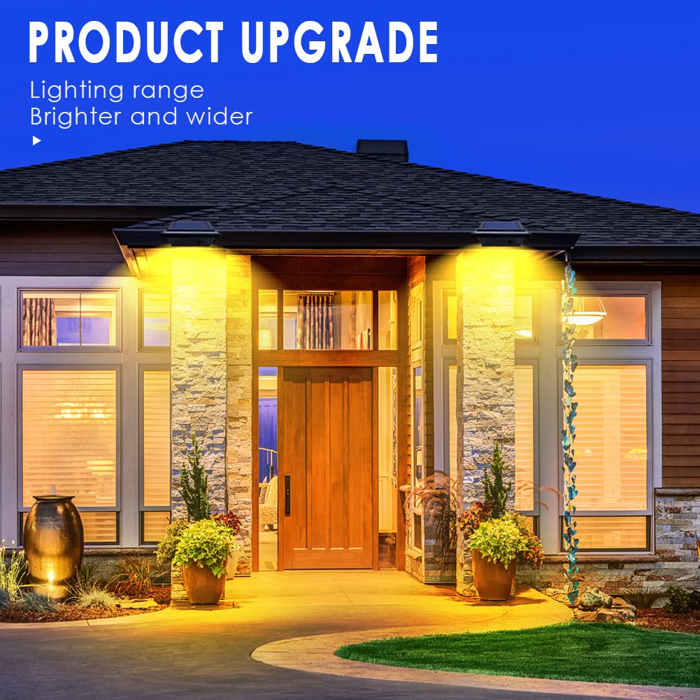 Billion Duo Solar Gutter Lights, 40 Led Waterproof Deck Lights, 4Pack Black, Warm White Light, Model 4Stk Hnb For Outdoor Decor