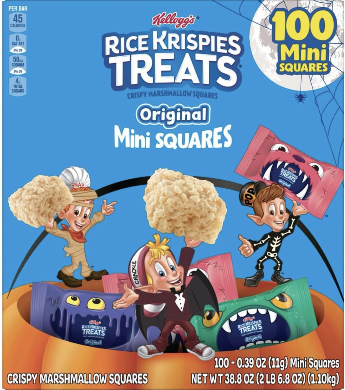 Kellogg S Rice Krispiexs Treats Marshmallow Bars | Sweet Crispy Marshmallow Cereal Kids Snacks, Lunch Snacks, Grab n Go, Origin