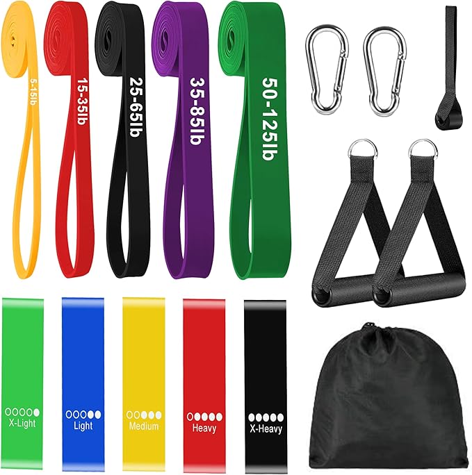 Resistance Bands for Working Out, Workout Bands, Training Bands Set, Pull Up Exercise Bands for Home Workouts, Full Body T...
