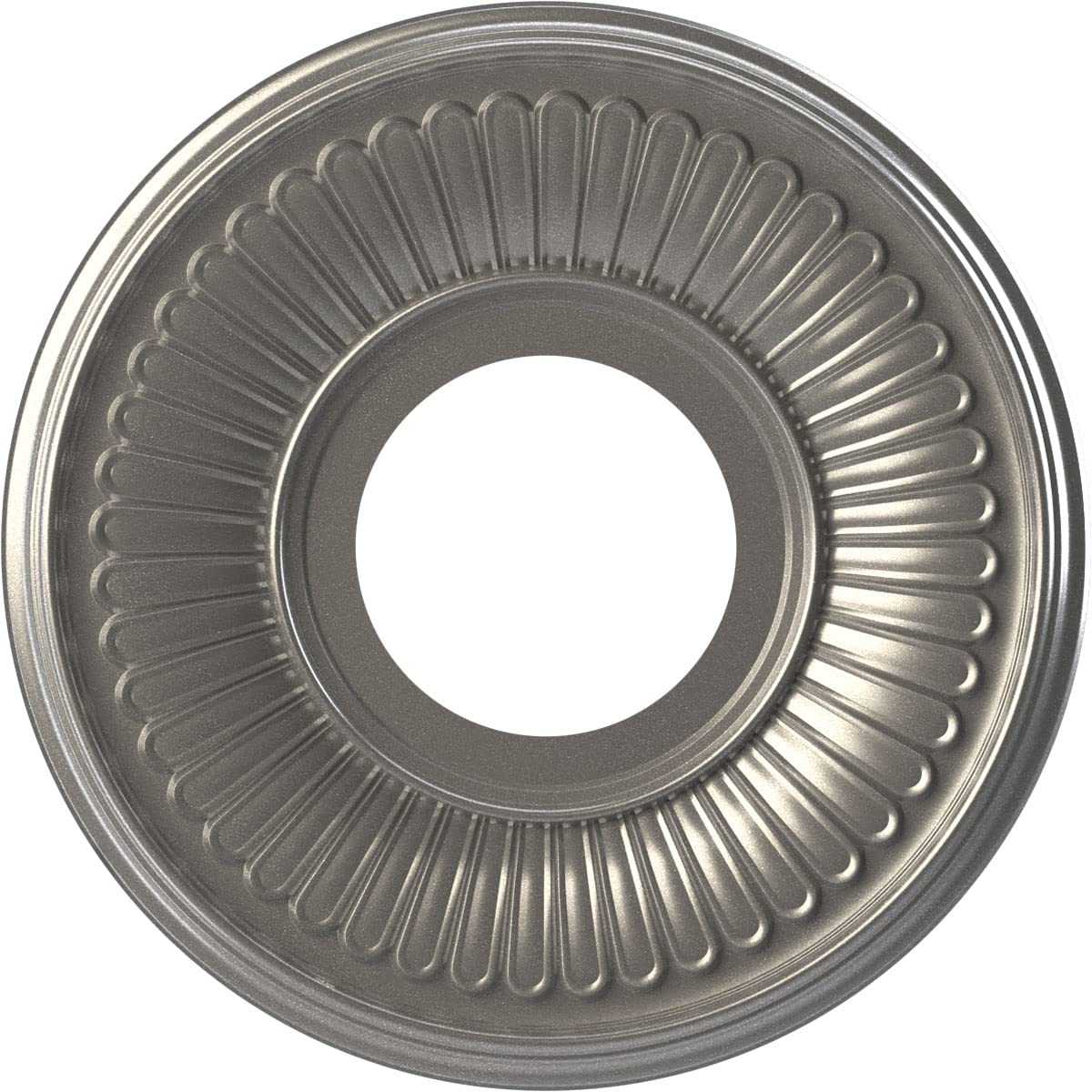 Ekena Millwork 10Od X 3 1/2Id X 3/4P Berkshire Thermoformed Pvc Ceiling Medallion (Fits Canopies Up To 4 1/2), Aged Dark Steel