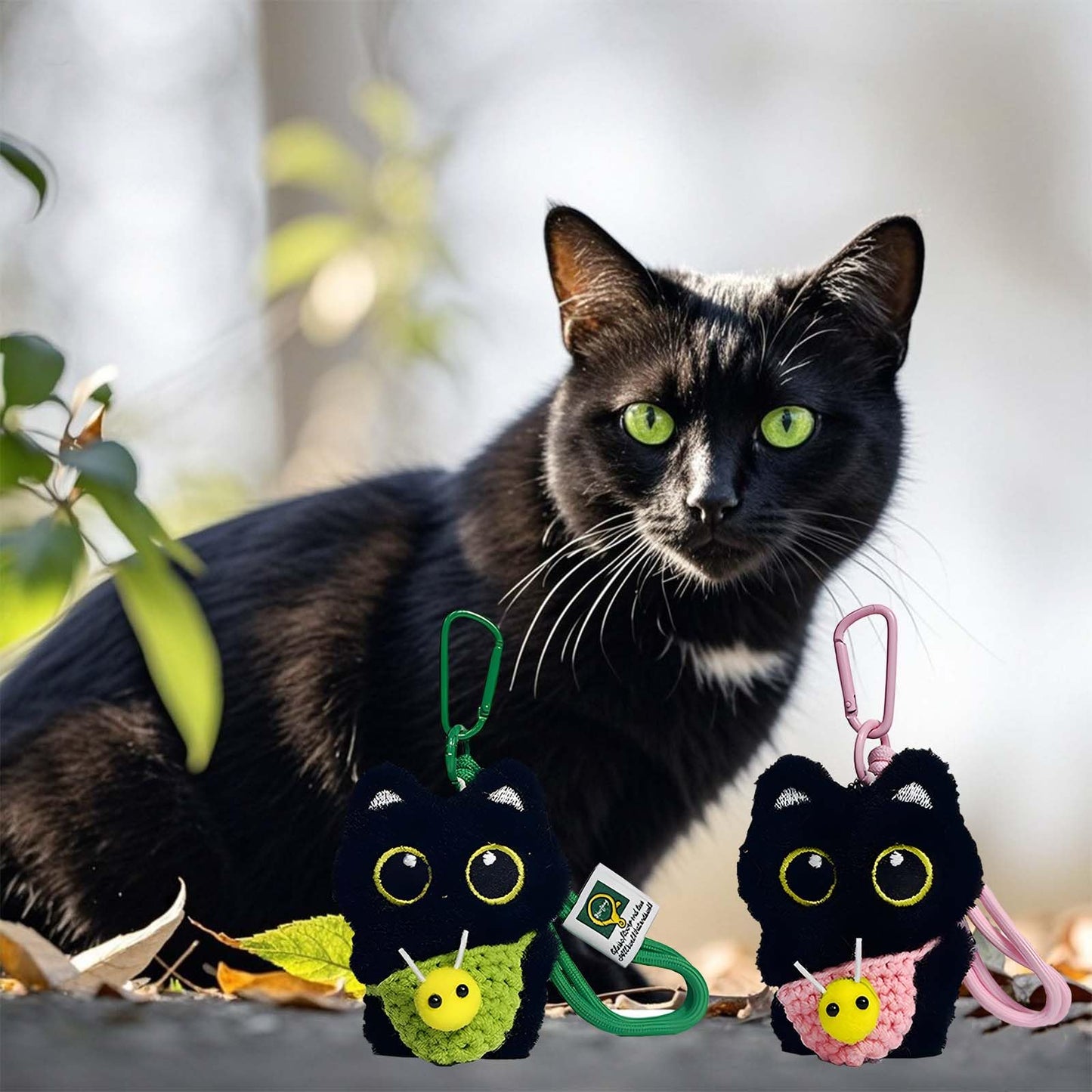 Cat Plush Keychain – Funny Animal Keyring Charm for Women,Kids | Car Key Handbag Purse Backpack Decor & Birthday Gift