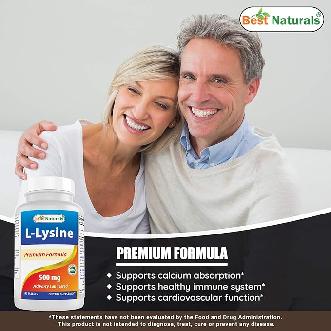 Best Naturals L-Lysine 500 mg & Vitamin C 1000 mg