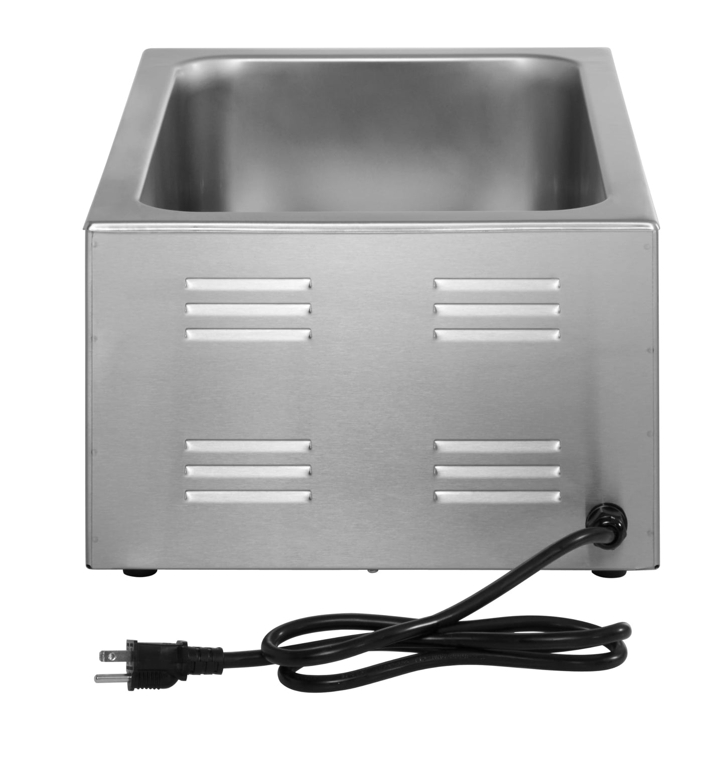 Kratos Commercial Electric Countertop Food Warmer and Cooker, 120V, 1500 Watts, Stainless Steel Portable Steam Table, Fits a 12" x 20" Food Pan (28W-169)