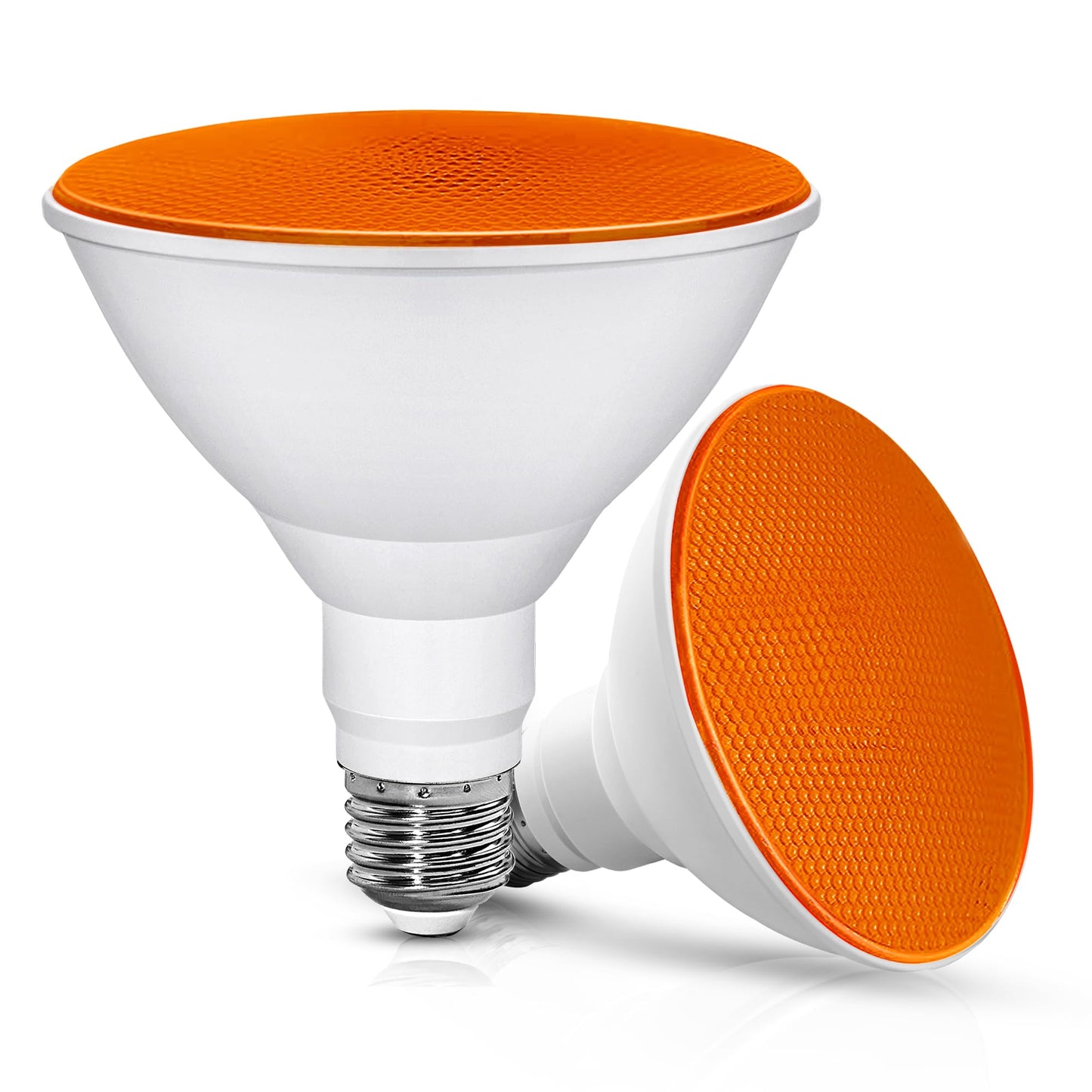 Led Par38 Flood Orange Light Bulb - 150W Equivalent Halloween Flood Lighting  15W E26 Base Orange Led Lights  For Halloween Party Decoration  Porch  Home Lighting  Holiday Lighting Outdoor  2 Pack