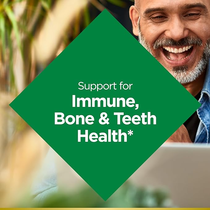 Nature's Bounty Vitamin D 5000 IU Gummies, Vitamin D3 High Potency Immune Support & Bone Health Supplement, 5000 IU in 1 Gummy, Strawberry Flavor, 2 Month Supply, 60 Vegetarian Gummies for Adults