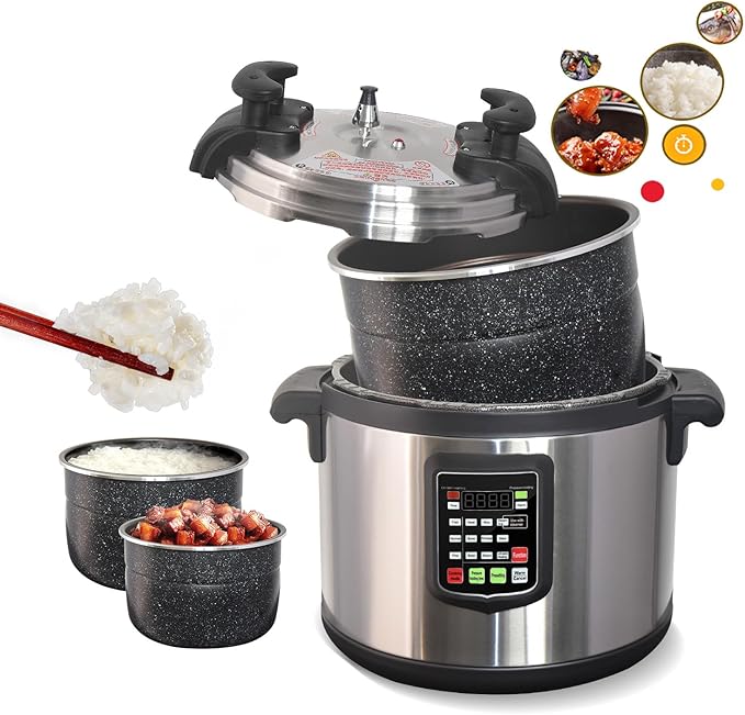 Kolice Commercial Electric 21L Pressure Cooker, Multi Cooker Pressue Canner With Non-stick Inner Pot, 21L (22 QT), 3000W, For Hotel Restaurant Kitchen and only for 220V (NOT 110V)