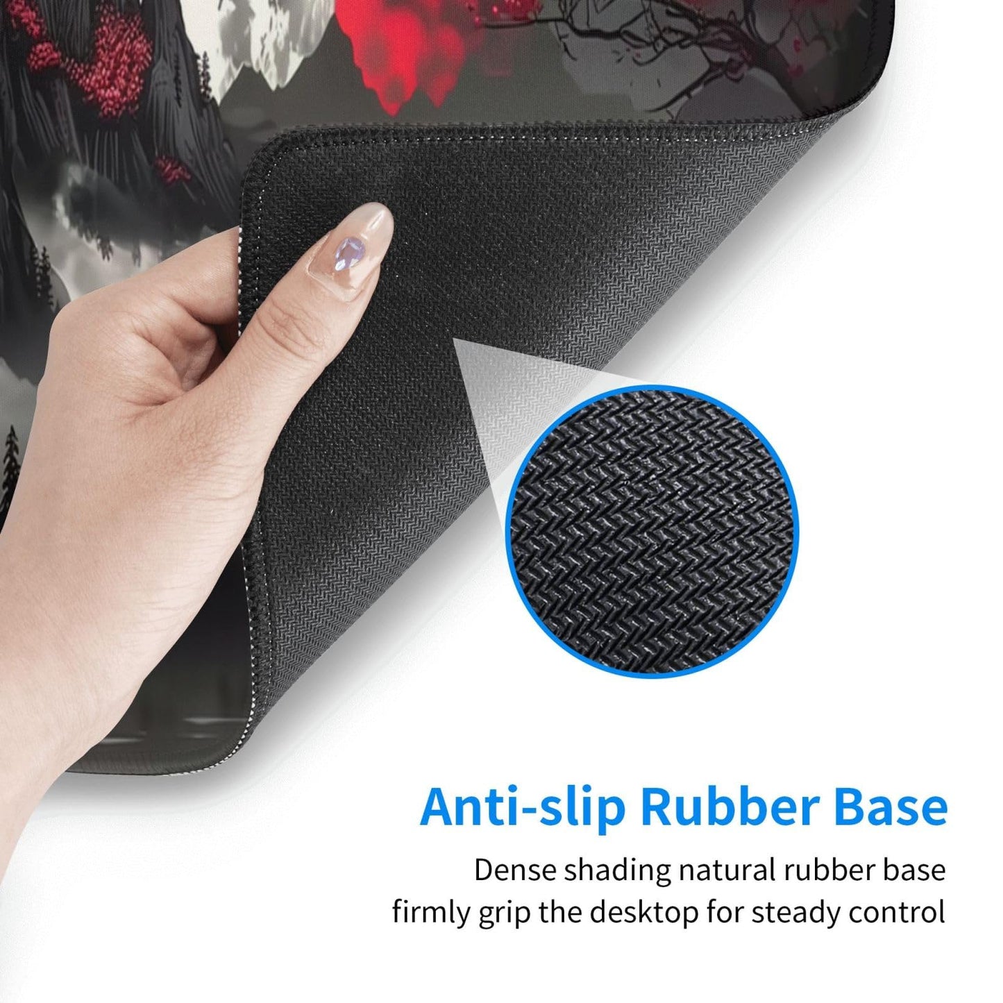 Extended Gaming Mouse Pad, Large Gaming Mouse Waterproof with Stitched Edges, Non-Slip Desktop Pad for Home and Office, Level Up Your 31.5x11.8 Inch… (Dark Night)