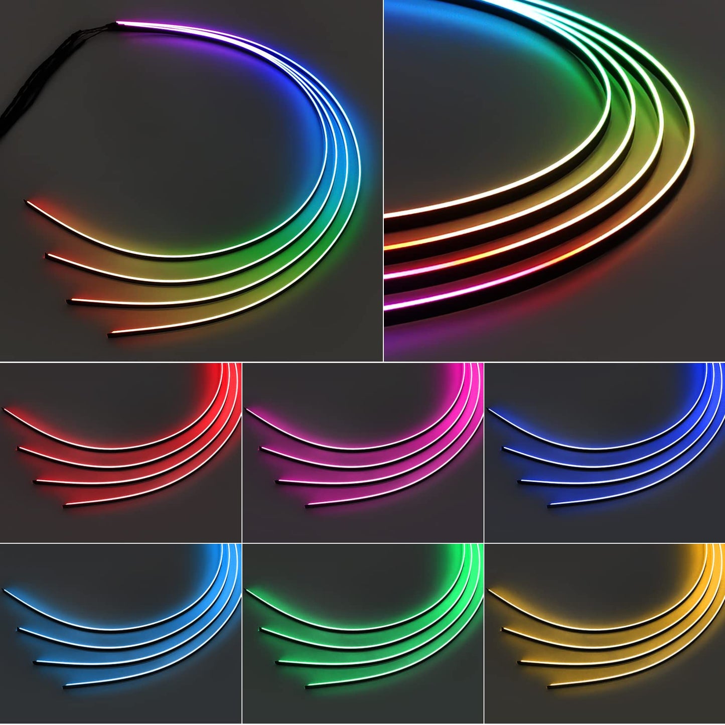 MAODANER Dreamcolor Acrylic LED Strip Light, 14-inch, Compatible with Dreamcolor Controllers, Color: Dreamcolor