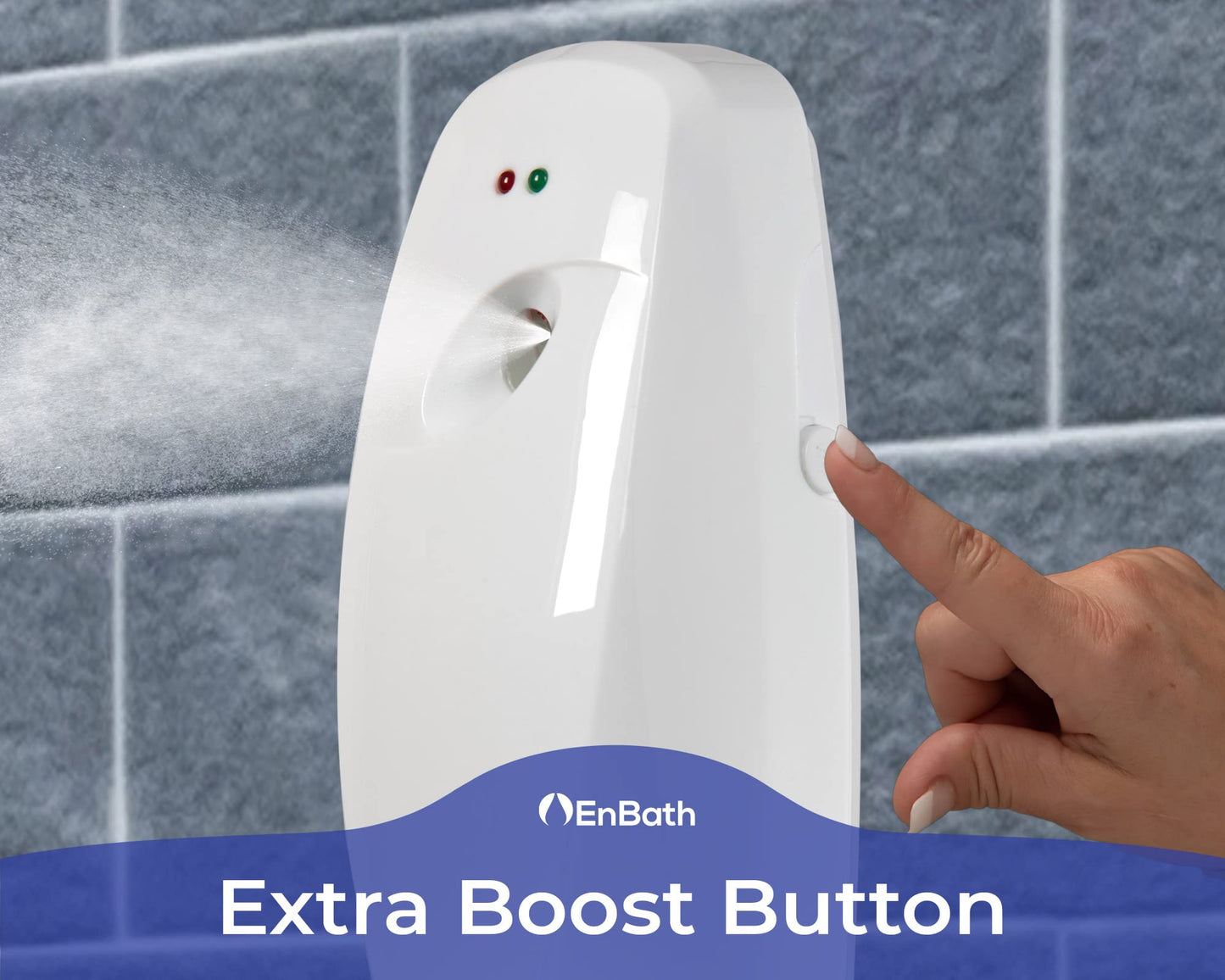 Automatic Air Freshener Spray Dispenser (2-Pack) Wall Mounted or Free Standing, Commercial and Home Use, Multiple Time Scent/Mist Release Settings for Room/Restroom Sprayer (White)