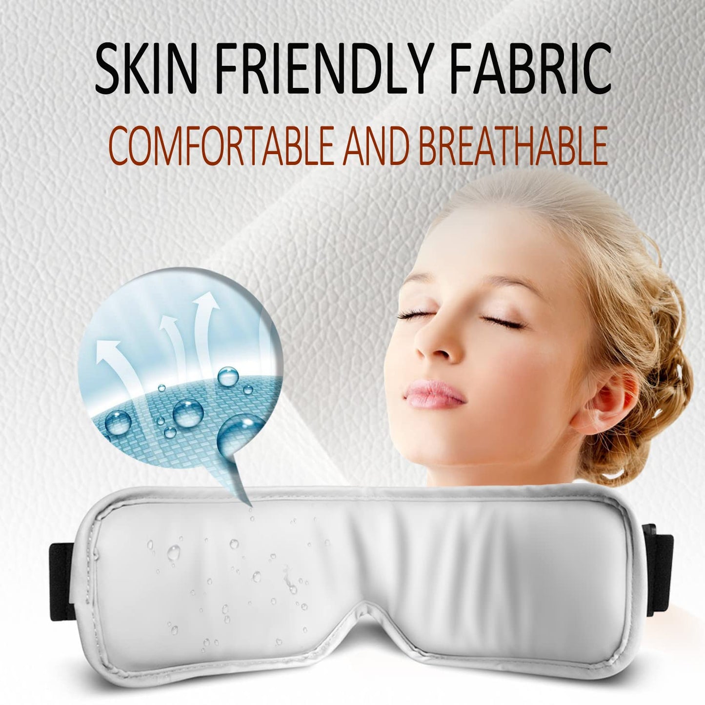 TLINNA Eye Massager with Airbag Kneading,Constant Temperature Hot Compress, Multi-Frequency Vibration and Bluetooth Music (Pearl White, Large)
